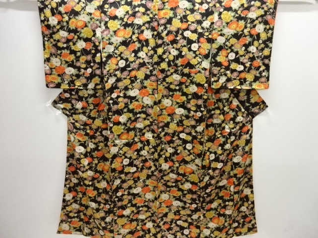 ロミナ✾m656＊美品 正絹 金駒刺繡 牡丹 桜 扇 振袖単品 ロミナ様専用✾m656＊美品 正絹 金駒刺繡 牡丹 桜 扇 振袖